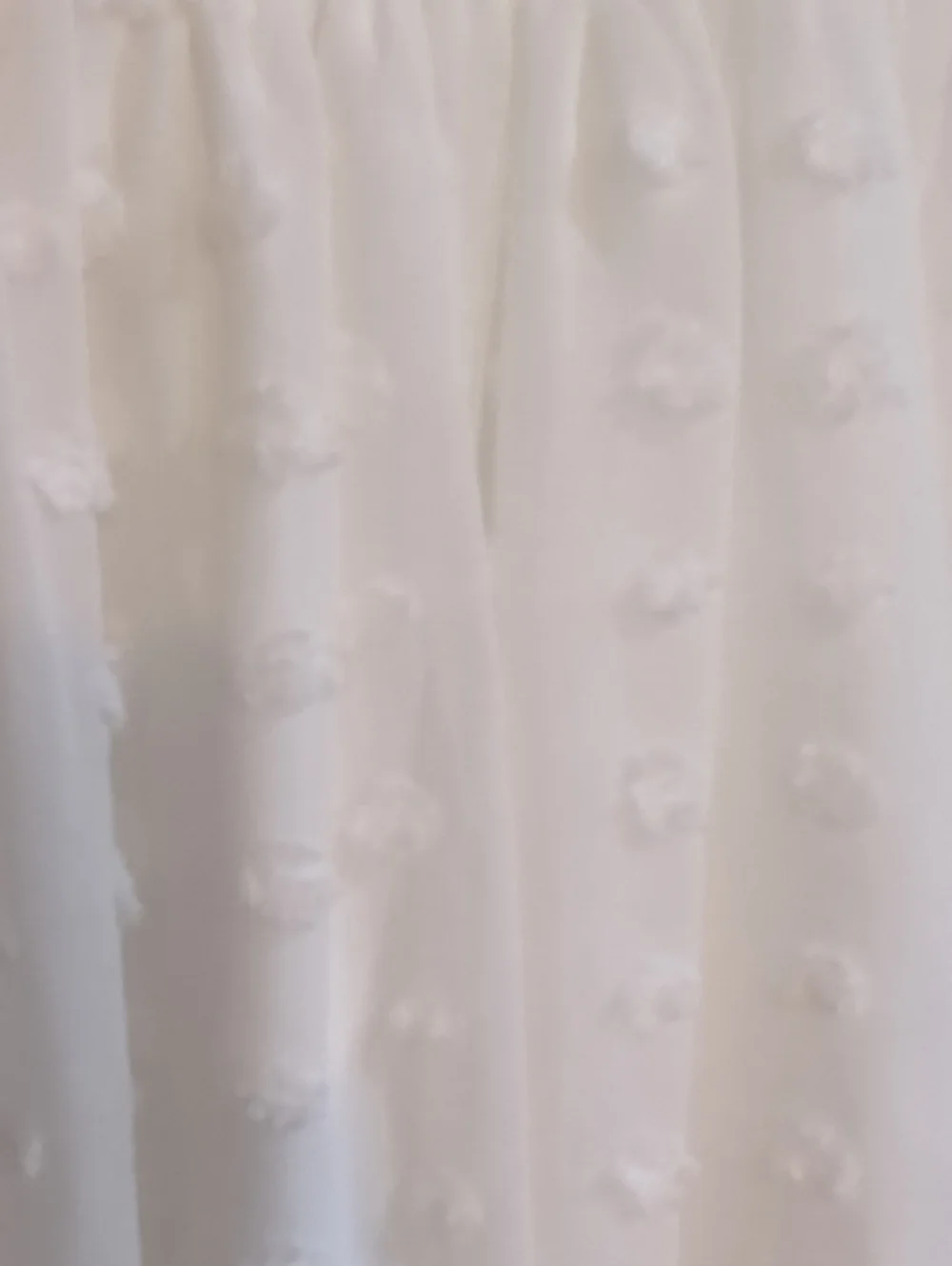 White Swiss Dot Smocked Kids Dress